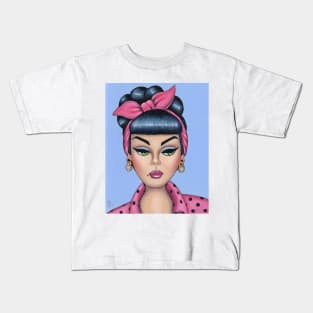 Rockabilly doll Kids T-Shirt